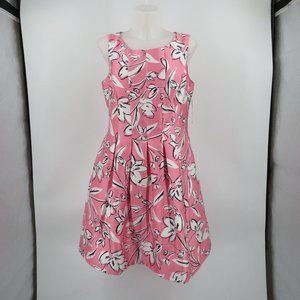 Jessica Howard Missy Pink Floral Sleeveless Fit and Flare Dress Size 12